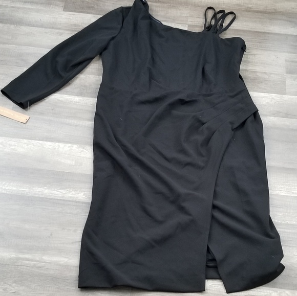 Rachel Rachel Roy Black One Sleeve Dress 22W - Picture 1 of 8
